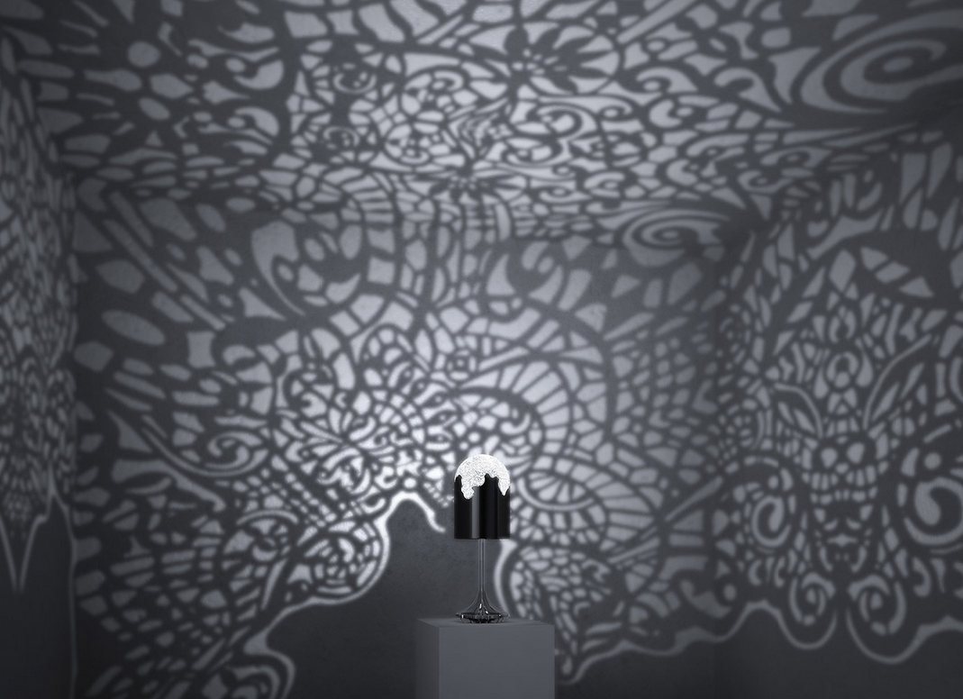Lacelamp Casting Patterned Shadows on Walls
