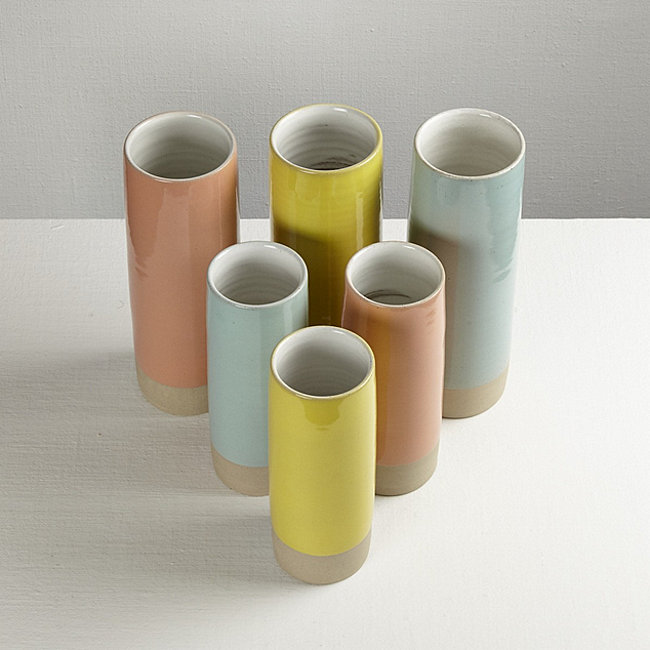 Large Les Guimards cylinder vases