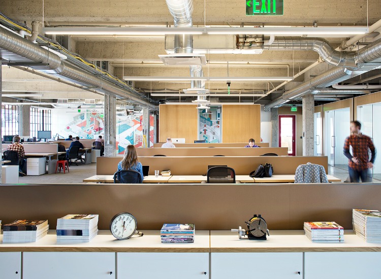 Even the open-plan desk area at PCH is comfortable and modern