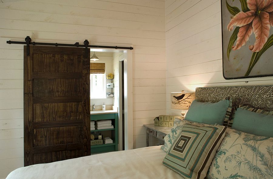 Modern Barn Door In Bedroom for Small Space