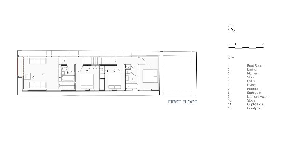 Renovated Mill House top floor design