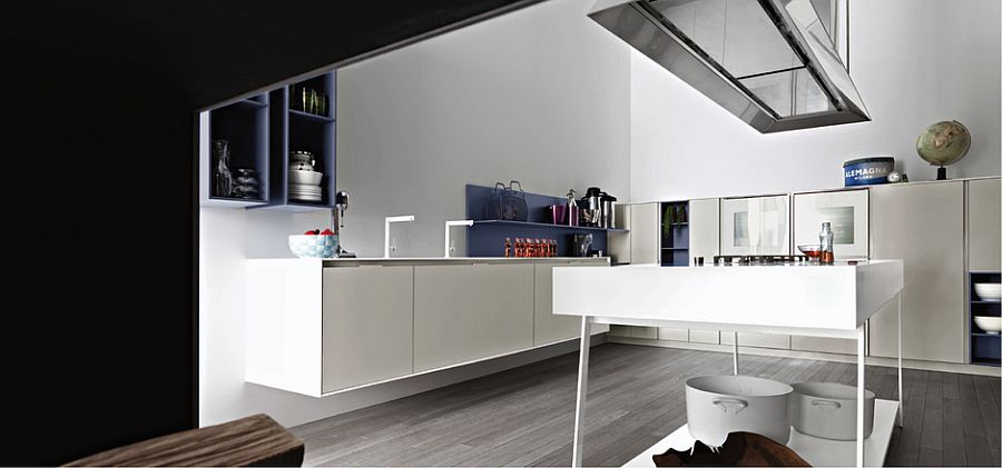 Smart kitchen island is both trendy and space-conscious
