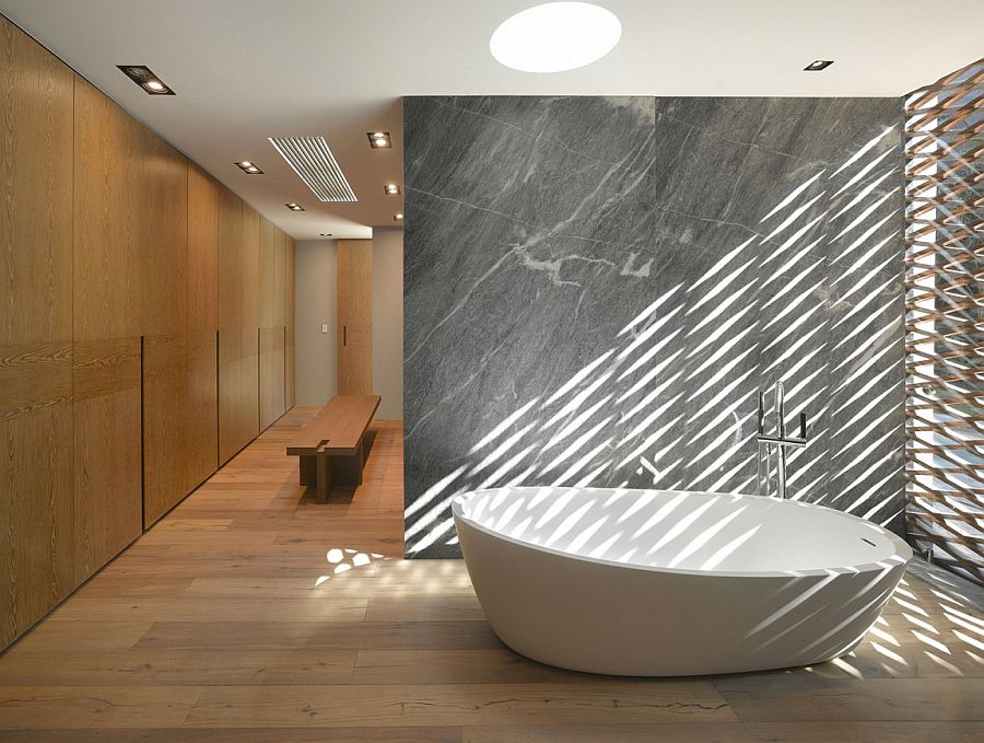 Standalone tub in the bathroom steals the show