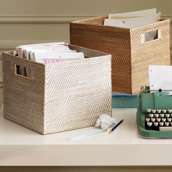 Storage bins from West Elm