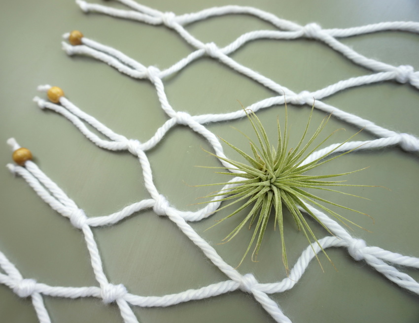 Table runner styling with air plants