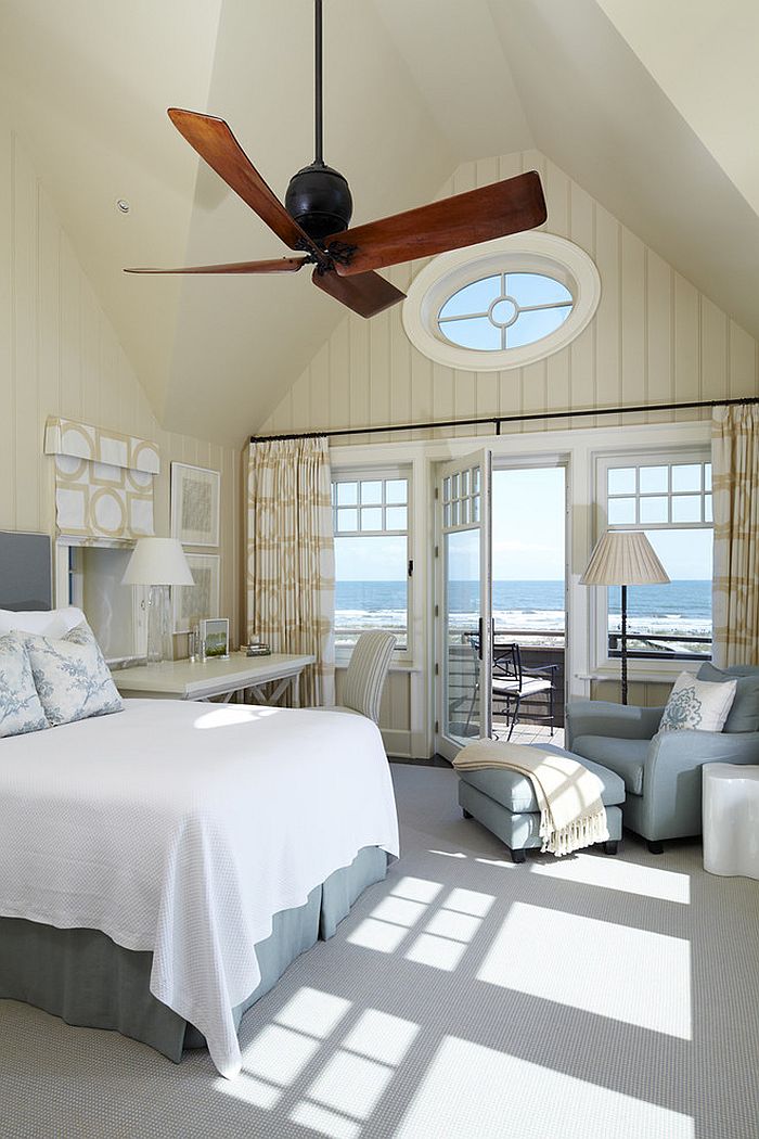 View outside the window adds to the style of the bedroom [Design: The Anderson Studio of Architecture & Design]