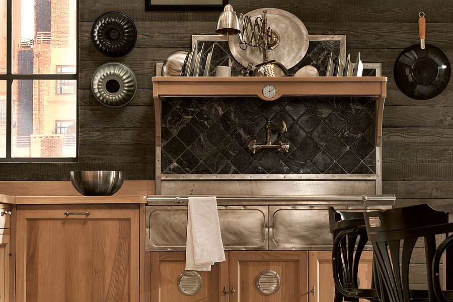 Vintage design elemnts make their way into the Panamera kitchen