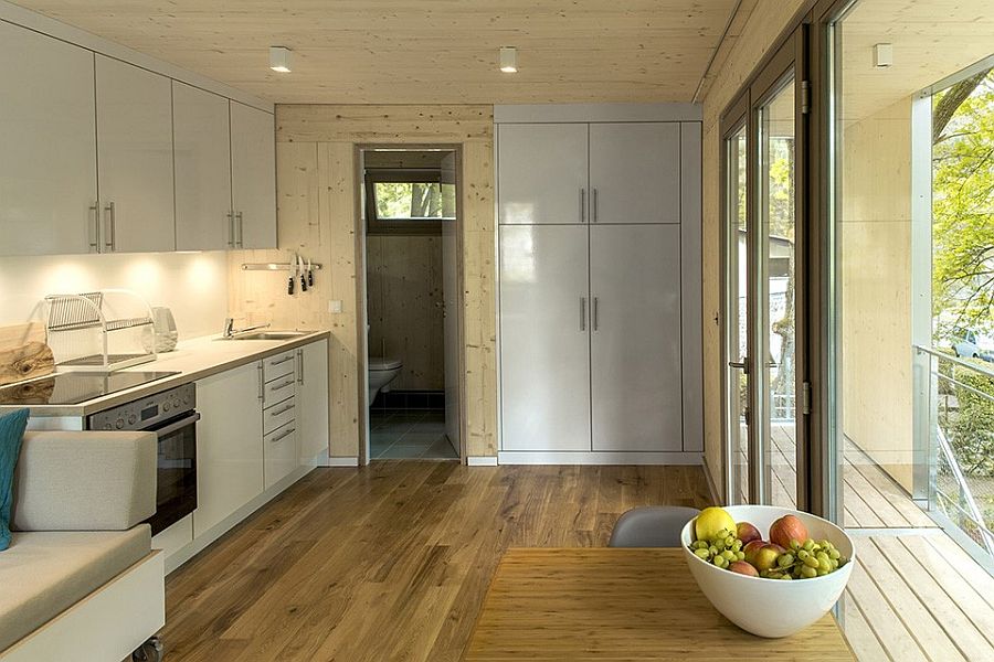 Wood offers perfect natural insualtion for the small home