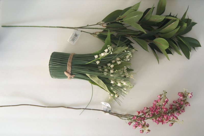 Materials for Spring centerpiece