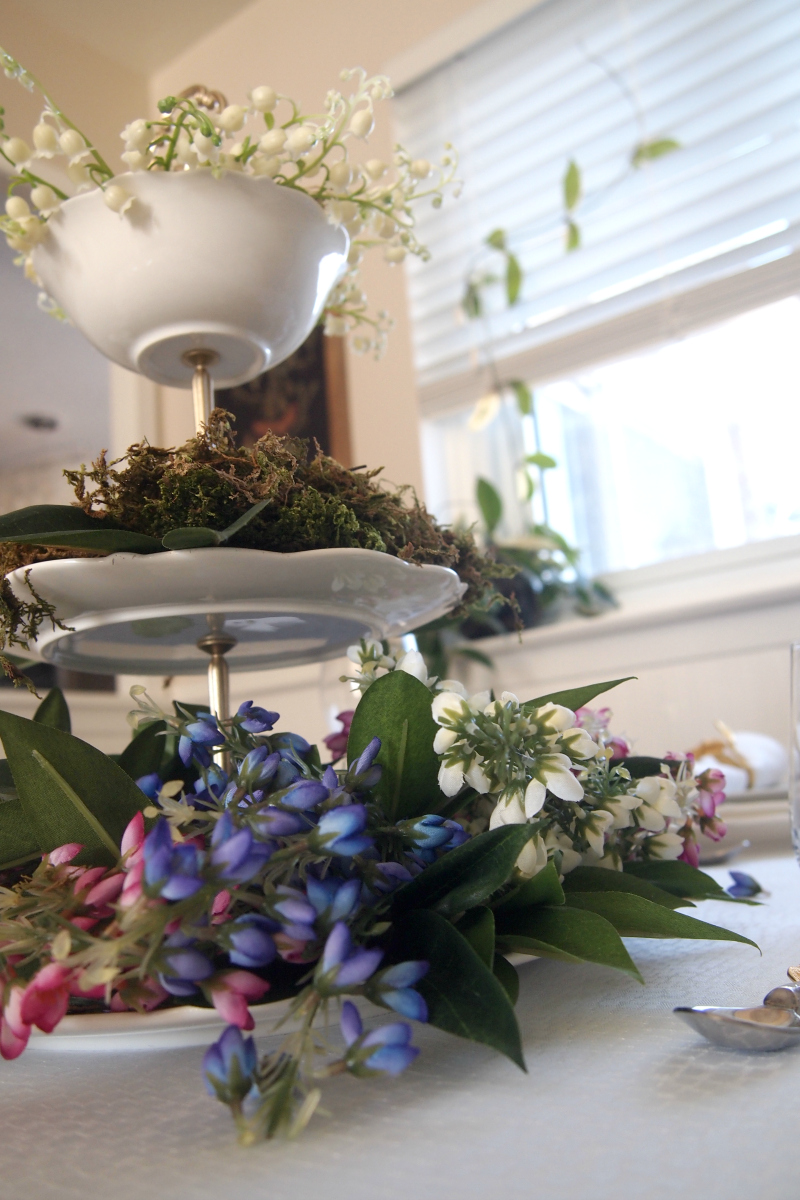 View from below on Spring centerpiece