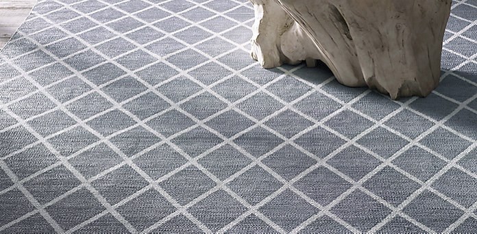 All-weather diamond rug from Restoration Hardware