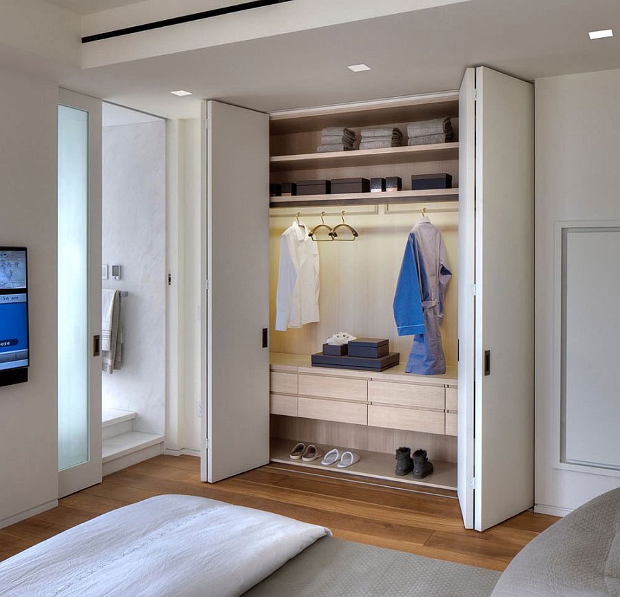 Bedroom closet in the cool NYC apartment