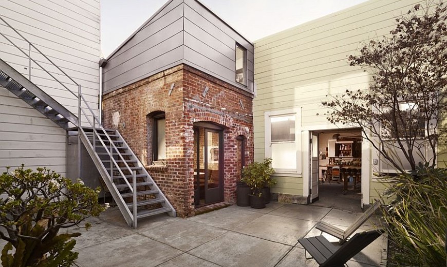 1916 Brick Boiler Room Revamped into a Tiny Guest Apartment