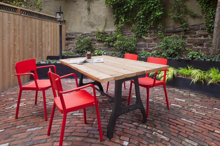 Brooklyn Heights patio with abundant plants