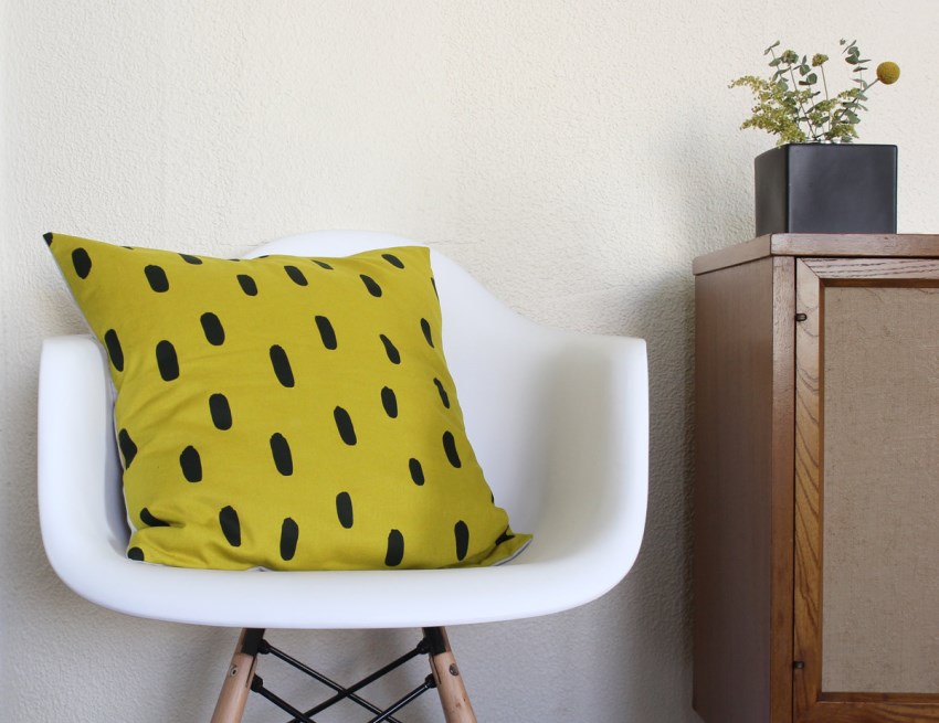 Brushstroke pillow from Cotton & Flax