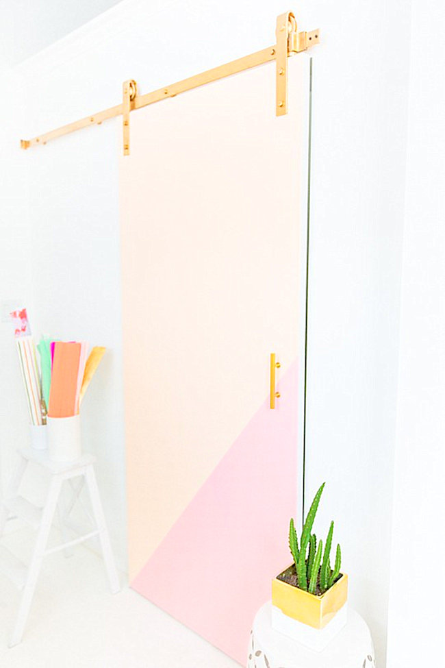 Colorblocked barn door from Sugar & Cloth