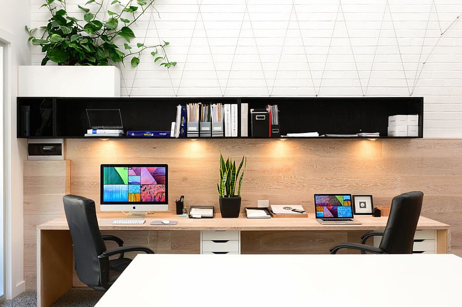 Compact home office design focuses on functionality