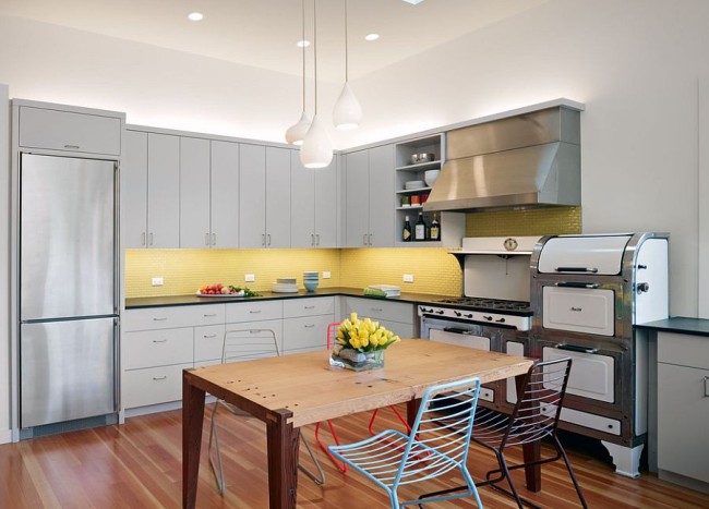 11 Trendy Ideas That Bring Gray and Yellow to the Kitchen | Decoist