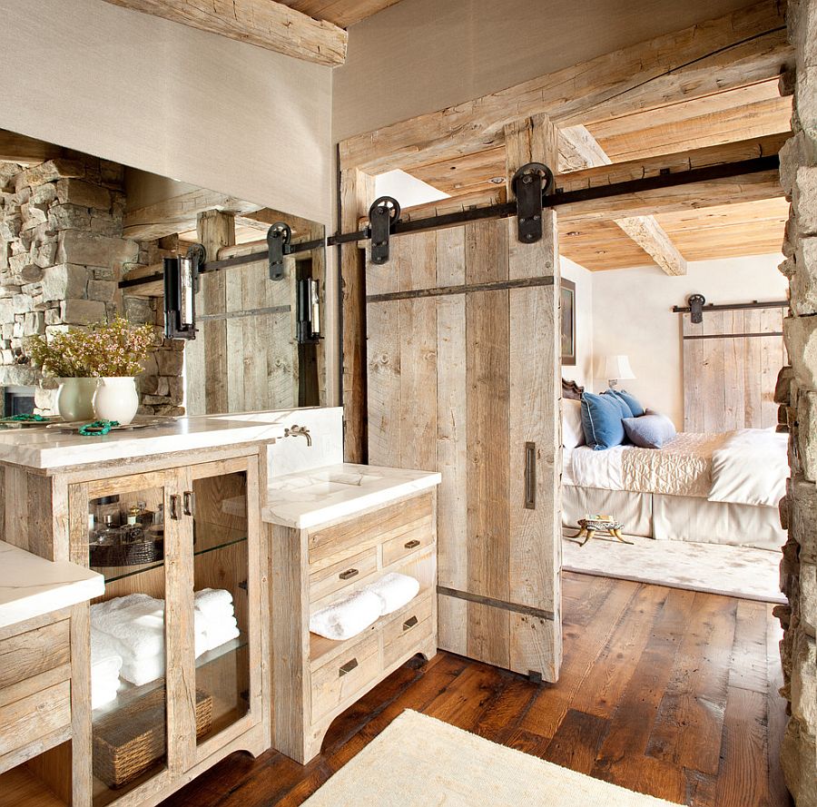 15 Sliding Barn Doors That Bring Rustic Beauty To The Bathroom 