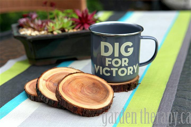 DIY Natural Wood Coasters