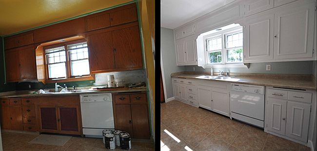 Diy Ways To Give Your Kitchen Cabinets, Diy Kitchen Cabinet Makeover Before And After