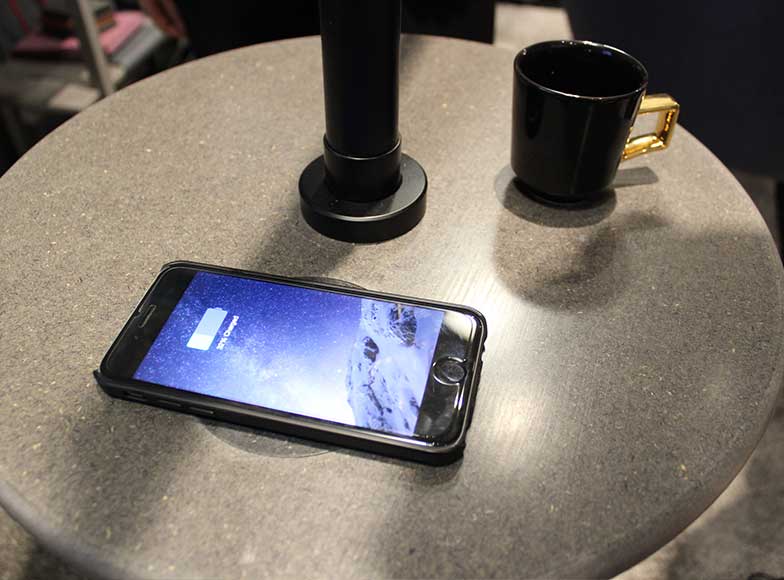 Design on Technology Phone Charging Furniture Table