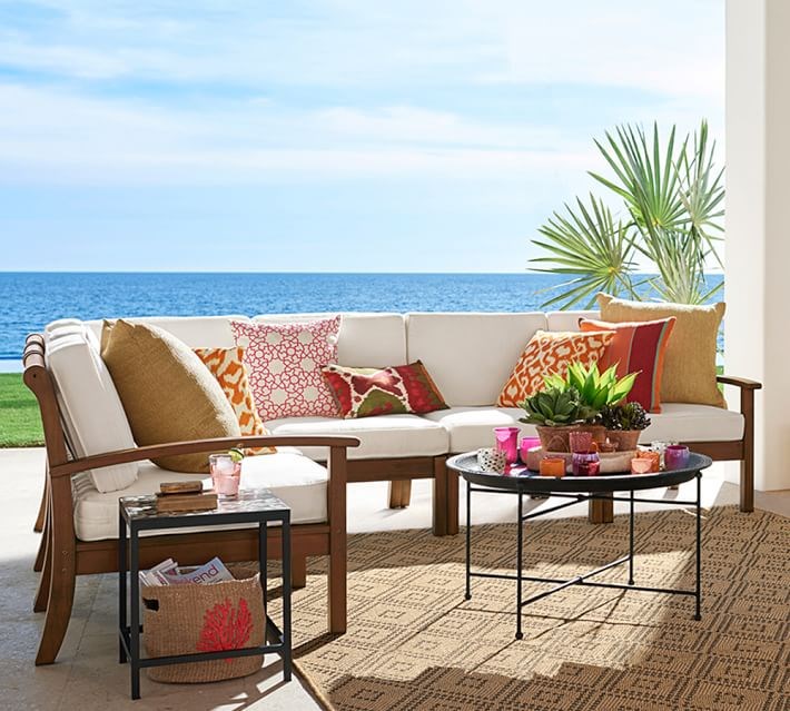 Perennials® Pinstripe Outdoor Rug Collection | RH