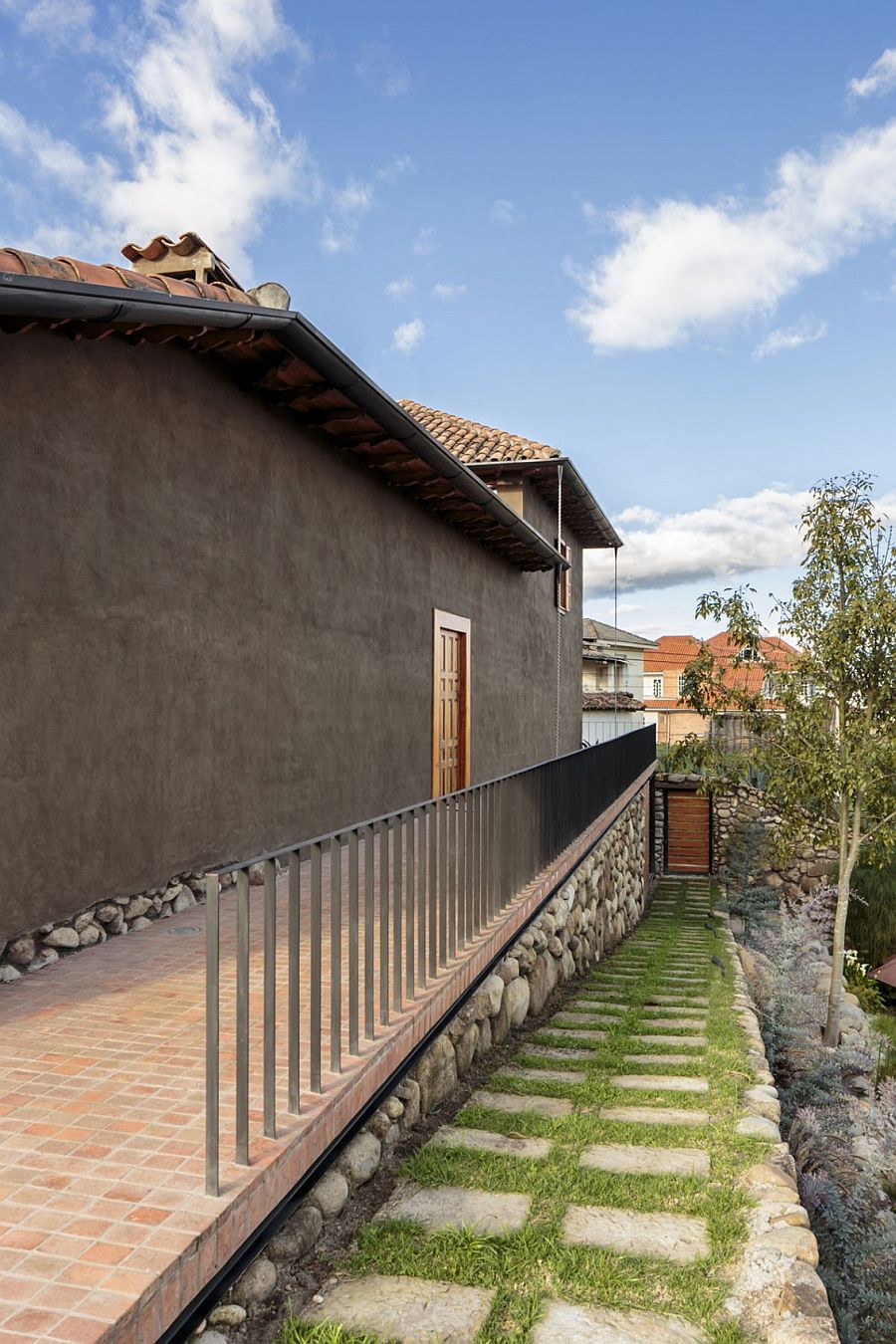 Entryway leading to the private residence in Cuenca