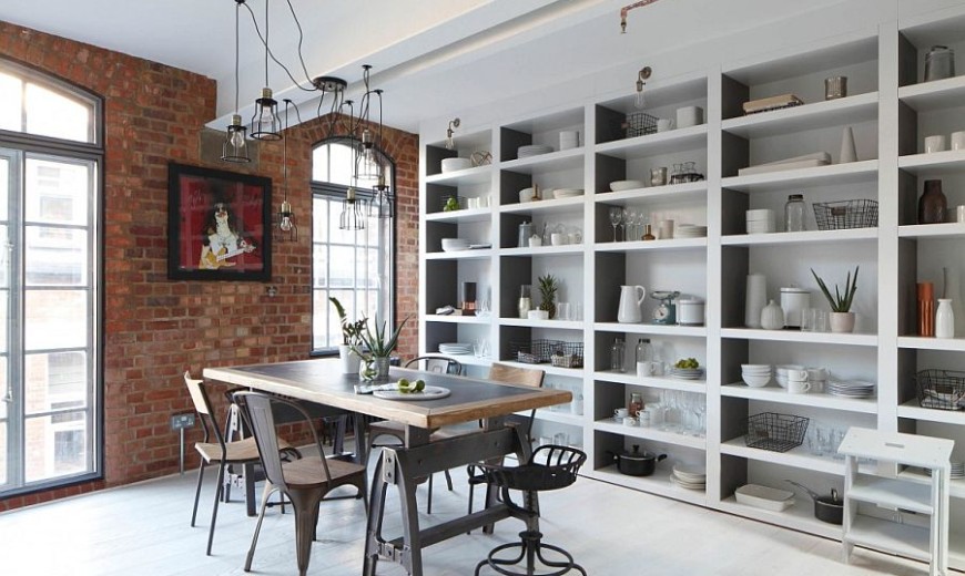 Chic Loft Apartment in London Adds Feminine Beauty to an Industrial Setting