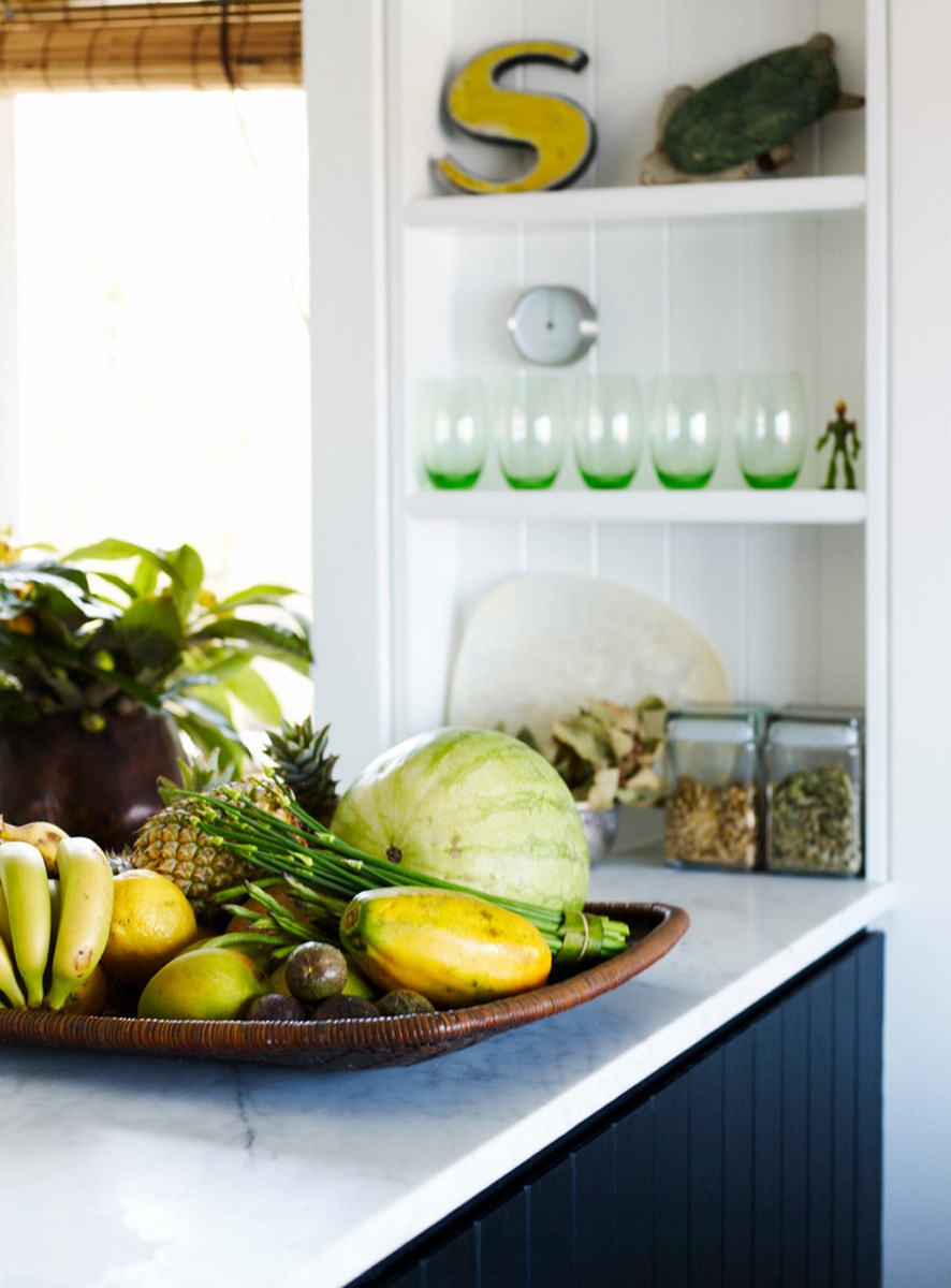 Fresh produce in a woven bowl