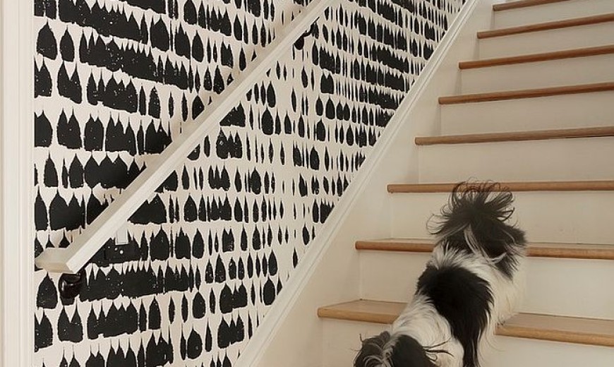Couple transform their staircase for 4 using wallpaper samples after  getting sick of kids fingerprints on the paint  The Sun