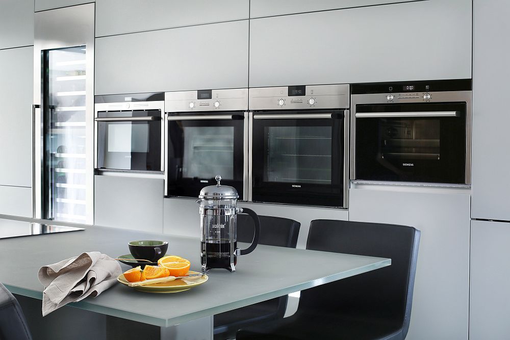 Kitchen cabinets create a soothing and functional backdrop