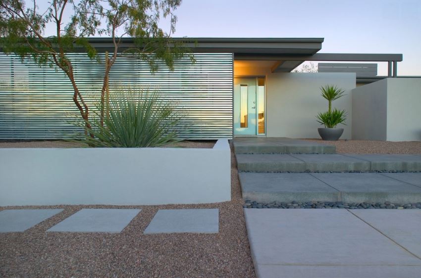 Less is more with a modern front entrance