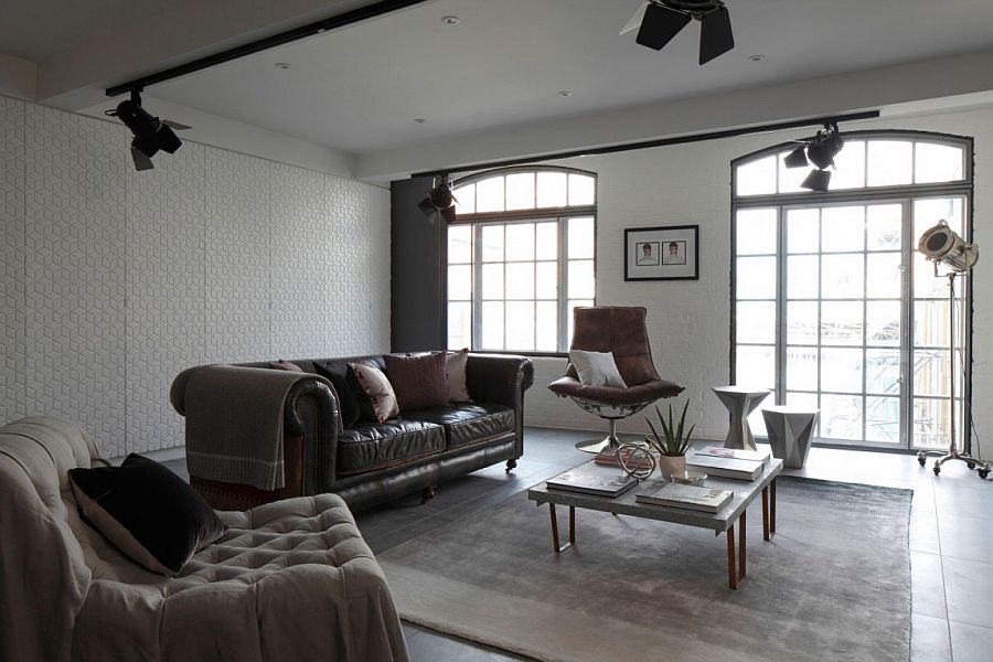 Living area of the chic Soho Apartment in London