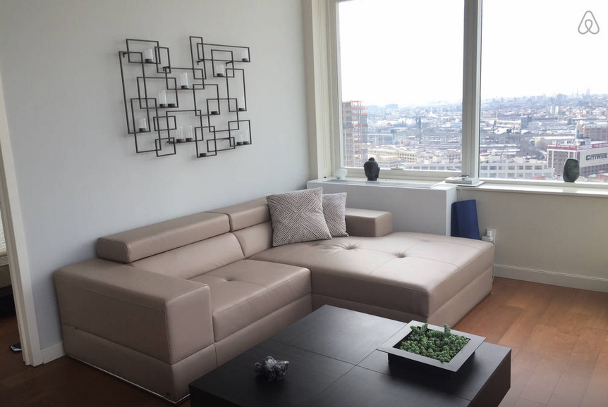 Long Island City Penthouse Living Room