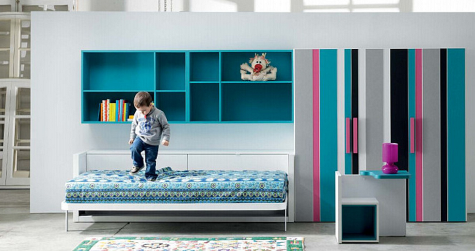 Milano Smart Living Bed with Mural  Open