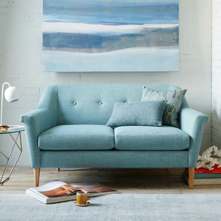 Minty loveseat from West Elm