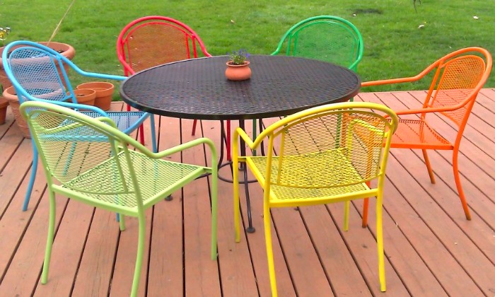 Bright colored 2024 patio chairs