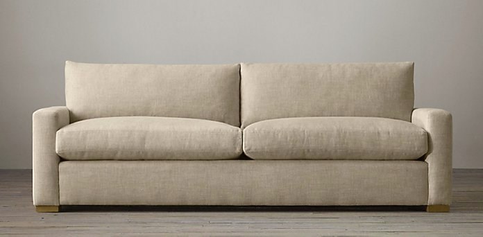 Petite upholstered sofa from Restoration Hardware