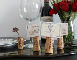 DIY: How to Make Wine-Themed Placecard Holders Out of Recycled Corks