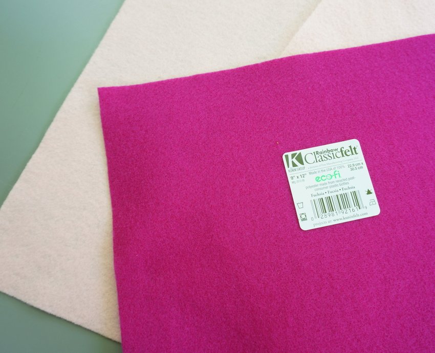 Remove the sticker from your felt sheets