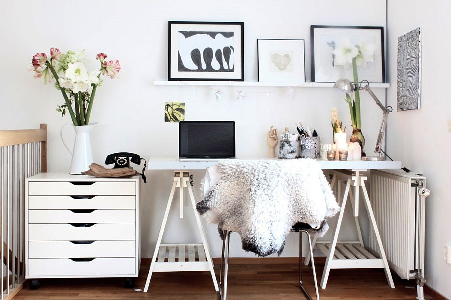 Scandinavian home office decorating idea