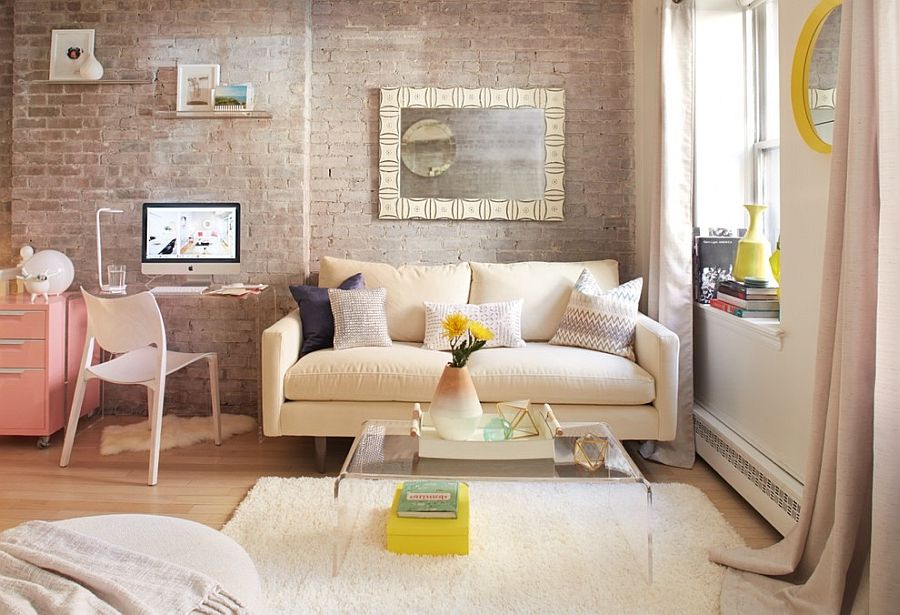 Shabby chic living room with lovely Scandinavian influence