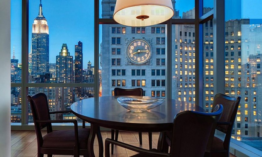 Posh Art Collector’s Apartment Dazzles with Incredible Views of NYC Skyline