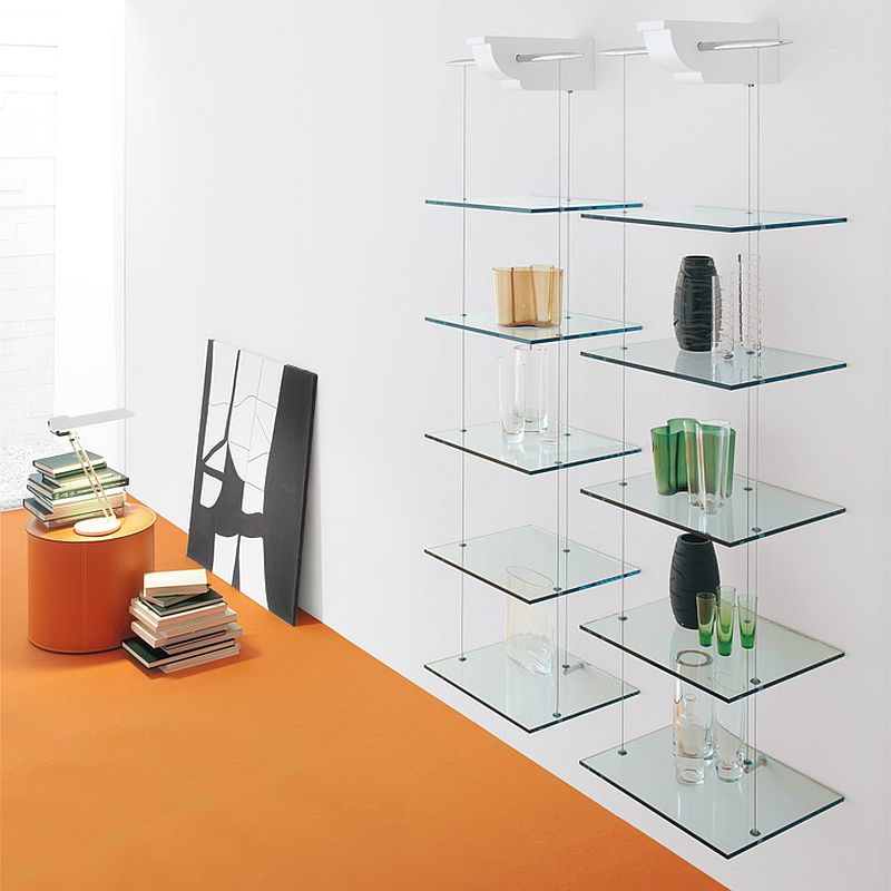 Snazzy shelves can also double as awesome decorative additions