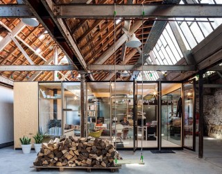 Temporary Wooden Boxes or How to Survive an Old Factory Renovation