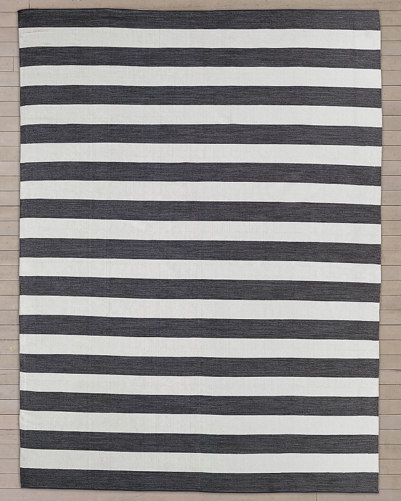 Striped outdoor rug from Restoration Hardware