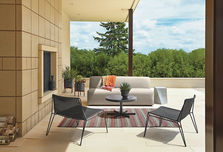 Striped outdoor rug from Room & Board