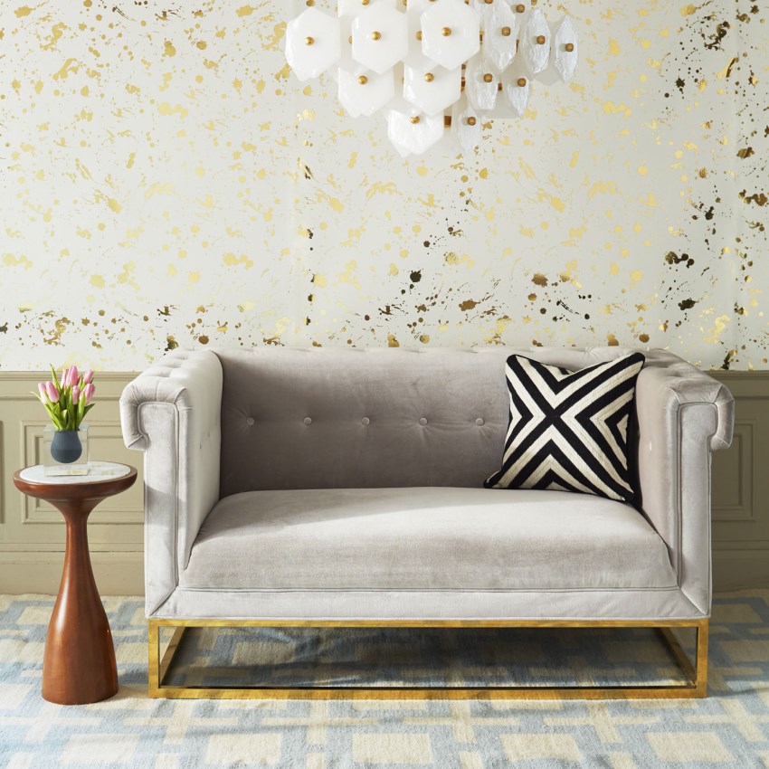 Tufted settee from Jonathan Adler