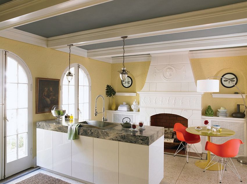 Turn towards the ceiling to give your kitchen a quick makeover